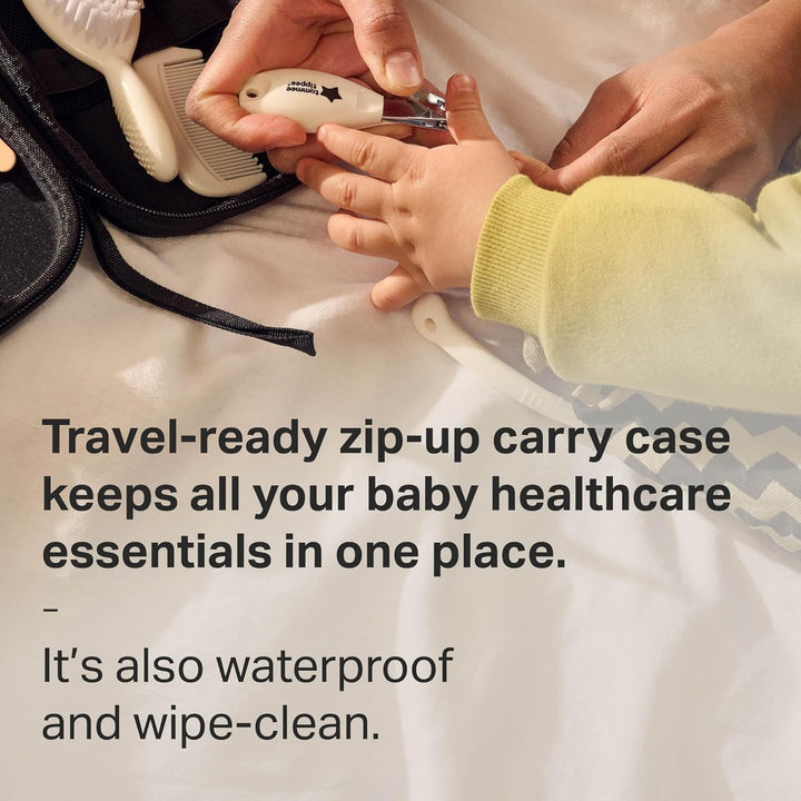 Baby Healthcare and Grooming Kit, 9X Essential Newborn Care Items for Home and Travel, Wipe-Clean and Waterproof Travel Case