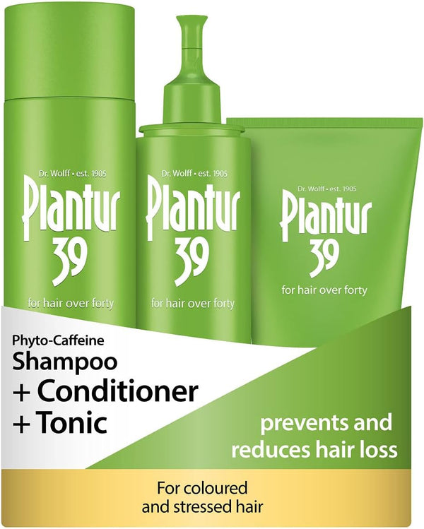Caffeine Shampoo Conditioner and Tonic Prevents and Reduces Hair Loss | Coloured and Stressed Hair | Unique Formula Supports Hair Growth | 250Ml Shampoo | 150Ml Conditioner | 200Ml Tonic