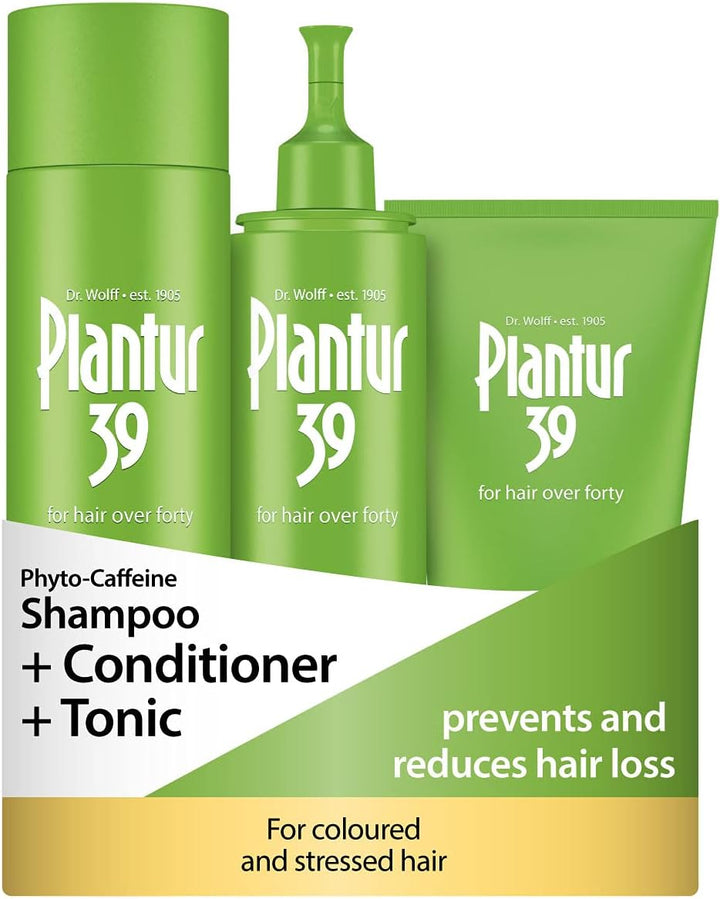 Caffeine Shampoo Conditioner and Tonic Prevents and Reduces Hair Loss | Coloured and Stressed Hair | Unique Formula Supports Hair Growth | 250Ml Shampoo | 150Ml Conditioner | 200Ml Tonic