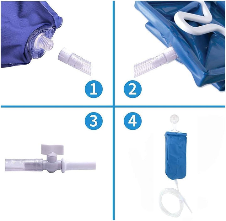 Enema Bag Kit Home Coffee Enema Irrigator Set Travel Enema Set for Men and Women Colon Cleaning 2 Litre