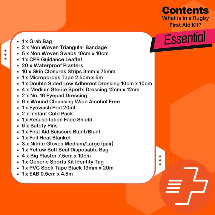 Rugby First Aid Kit - Essential - Compact and Reliable for Minor Injuries