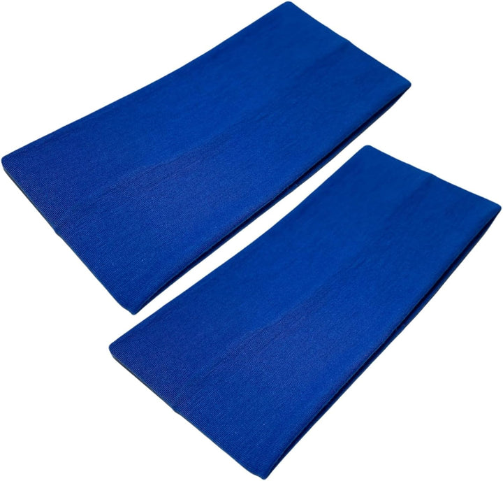 Extra Wide Headbands 11Cm Plain Stretchy Kylie Head Band 2 Pack Unisex Bandeau Headbands for Women & Men Soft Hairbands Yoga Bandana Headband (Black)