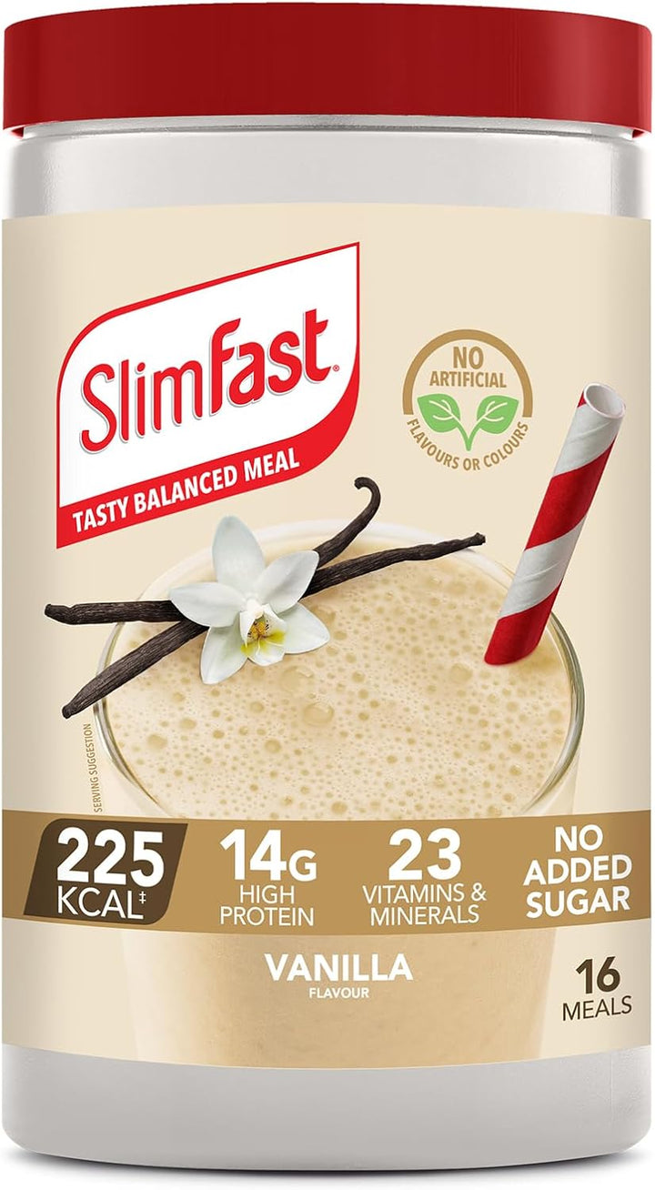 Meal Replacement Shake Weight Loss & Balanced Diet, Vitamins and Minerals, Low Calorie, High Protein, Strawberry Flavour, 16 Servings, 584 G, Packaging May Vary