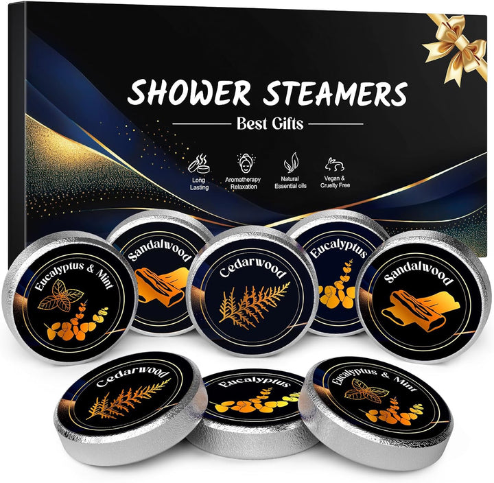 Birthday Gifts for Women:  8 Pcs Shower Steamers Aromatherapy Bath Bombs SPA Self Care, Small Relaxation Thank You Gifts for Women Men Mum, Christmas Stocking Fillers Stuffers for Teen Girls