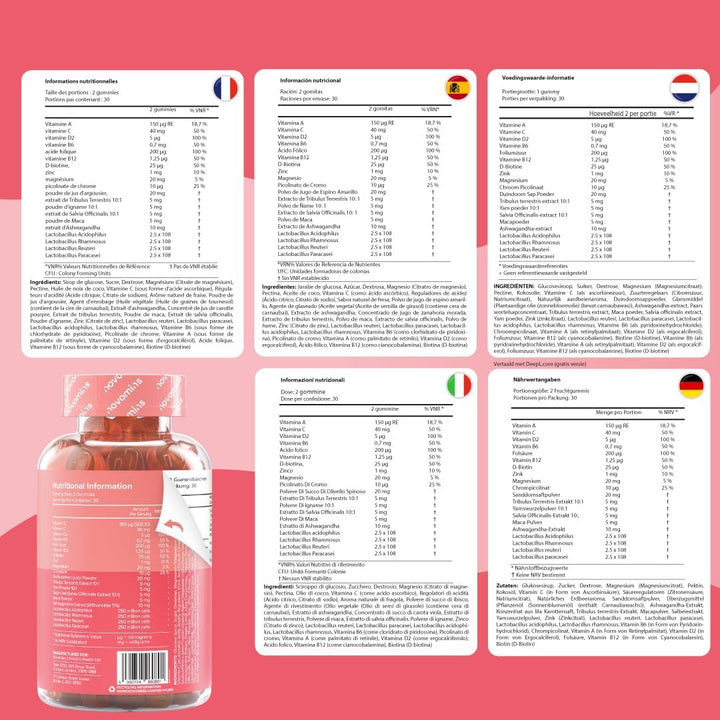 Menopause Gummies - Menopause Supplements with Sage Leaf, Maca Root, Ashwagandha & Probiotics for Women- Hormone Balance for Women - Post & Perimenopause Supplements - Vegan - 60 Gummies -