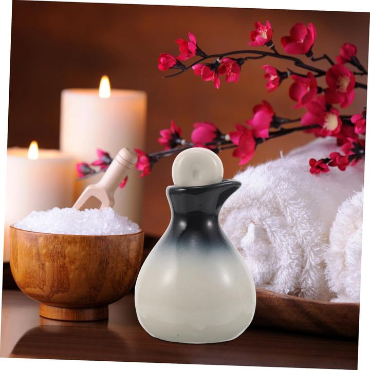 Ceramic Essential Oil Bottles with Caps Airtight Aromatherapy Dispensers for Massage Oil Precision Pouring Small for Beauty Salon Longterm Preservation and Decorative Spa