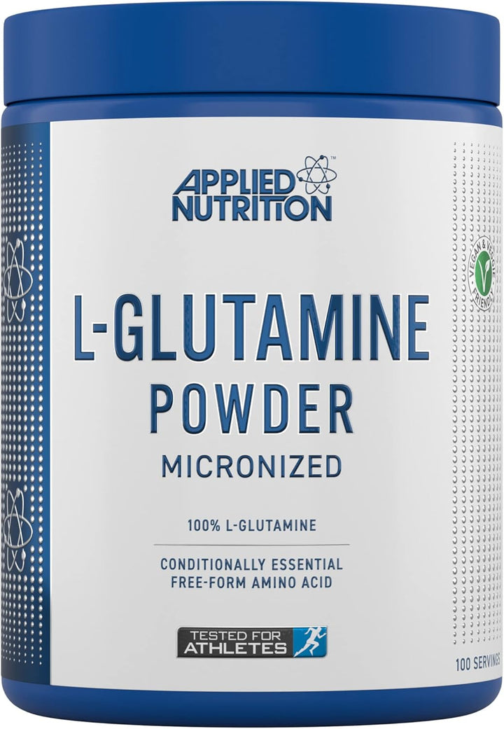 L Glutamine Powder - Amino Acid, Muscle Strength & Recovery, Boosts Immune System, Unflavoured (500G - 100 Servings)