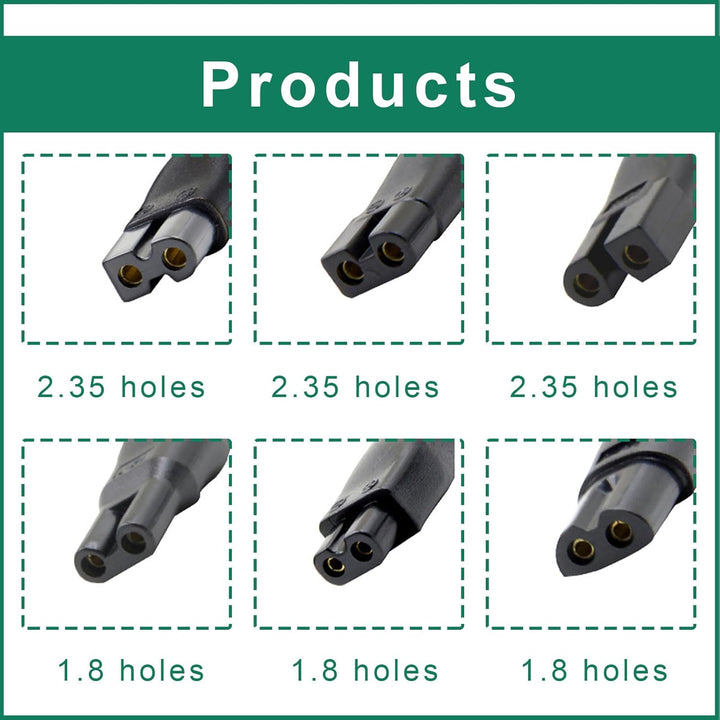 7Pcs Shaver Charger Kit - 5V USB Power Cord Replacement for Electric Hair Clippers, Beard Trimmers, Shavers, Beauty Instruments, Desk Lamps, Purifiers