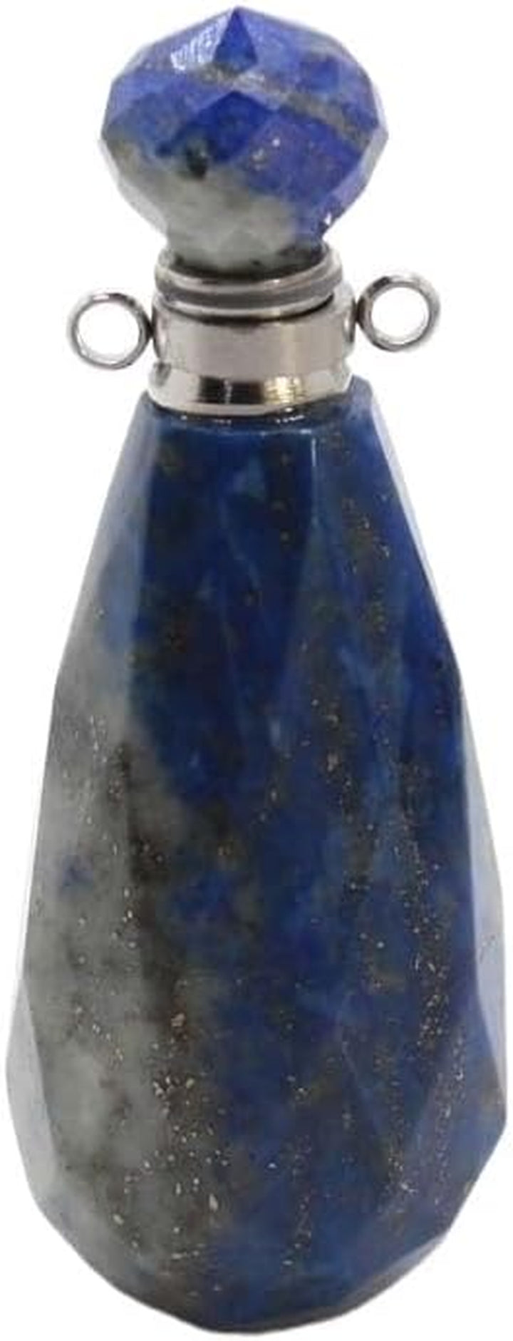 Crystal Stone Perfume Bottle - Water Drop Faceted Pendant Essential Oil Jewelry Bottle