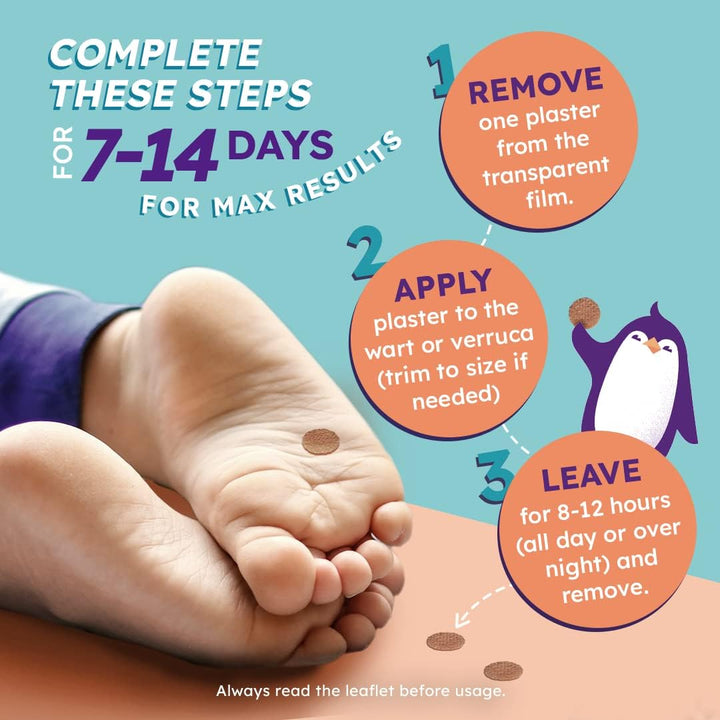 Plasters - Verruca & Wart Remover - Protect, Treat and Prevent - Easy Wart and Verruca Treatment for Hands and Feet - Prevent Spreading Warts - Safe for Adults and Children Aged 4+ - Pack of 15