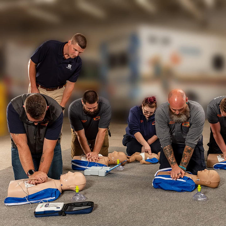 Lightweight Professional Adult CPR/AED Training Manikin with CPR Monitor - Real Life Training & Visual Feedback for Training Students - Includes 10 Lung Bags