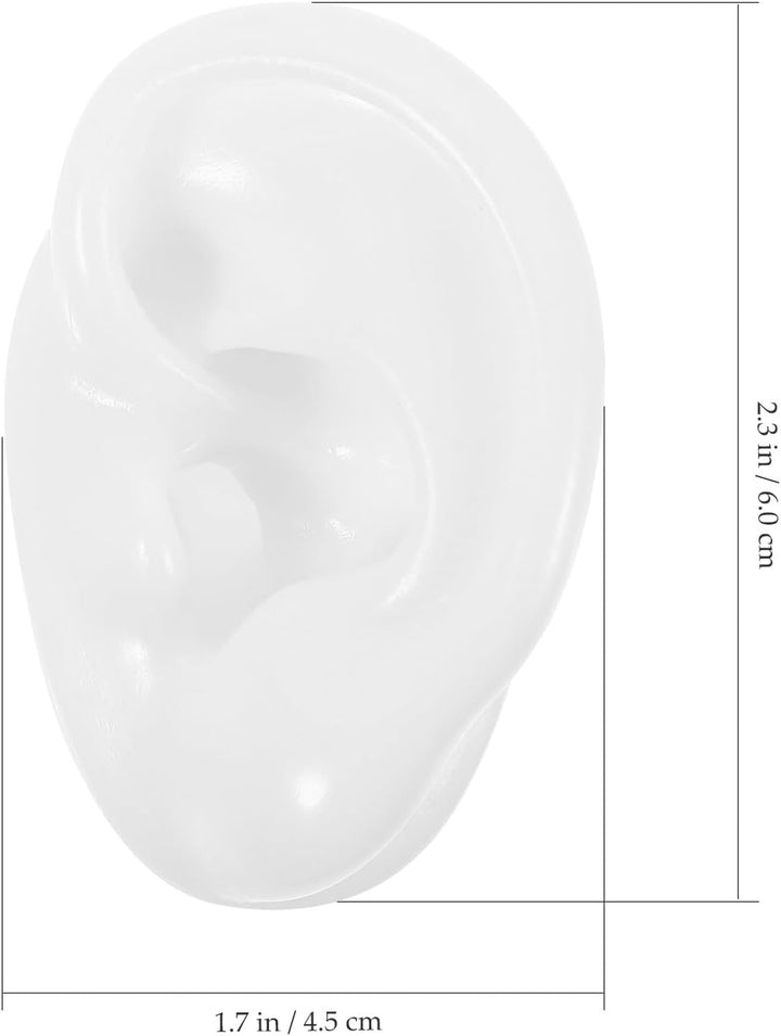Realistic Ear Simulation Mold for Ear Cleaning Practice Teaching Model with Smooth Texture Professional Display Tool for Hearing Aid and Jewelry Demonstration
