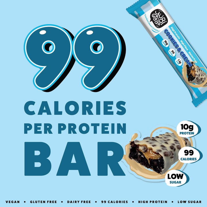 Yubi Variety Box 12 Pack - Protein Bars - 99 Calories, High Protein, High Fibre, Low Sugar, Gluten Free and Dairy Free - Healthy Snacks/Nutrition Bar - Chocolate Bars - 420G