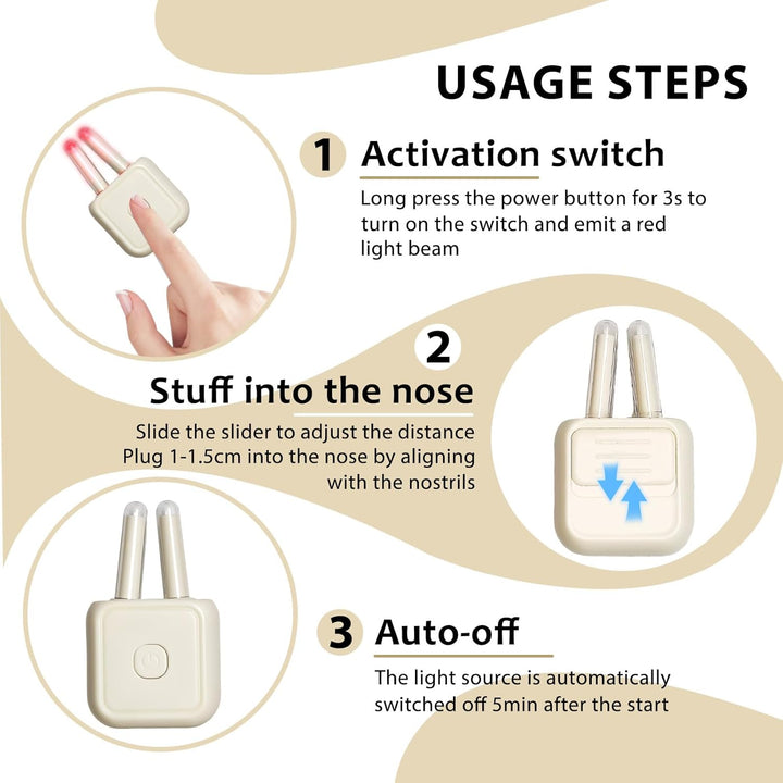 Red Light Nasal Therapy Device,Portable Infrared Light Therapy Instrument,Nasal Red Light Therapy Device,Red Light Nasal Therapy for Nose Nasal Clearing Device