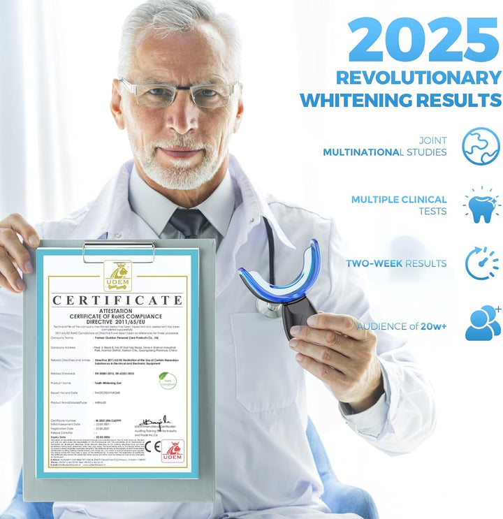 Teeth Whitening Kit with LED Light and Tooth Whitening System, Dentists Recommended, Effectively Removes Stains from Coffee, Tea & Smoking - Safe, Fast, and Gentle for Sensitive Tooth