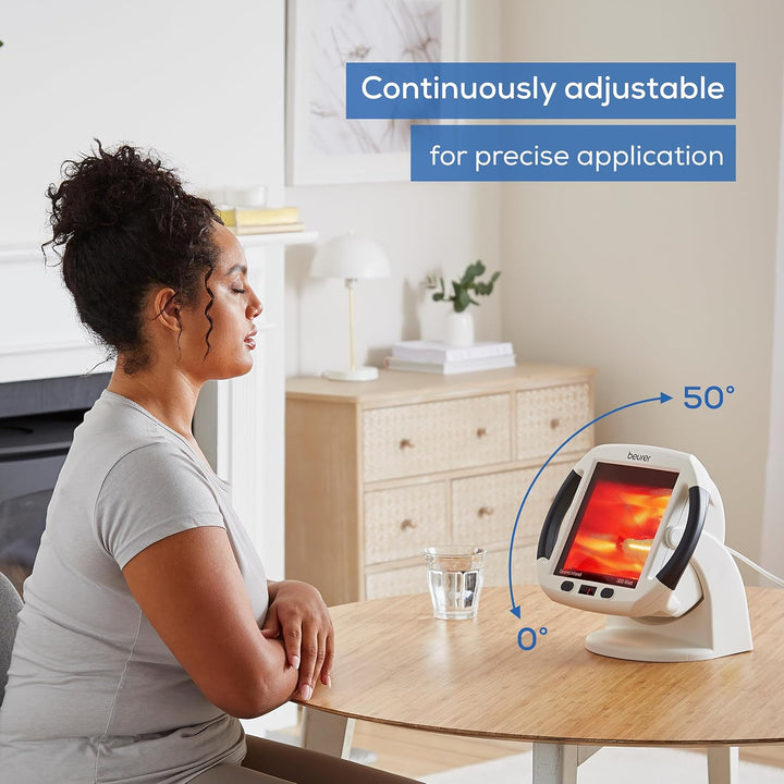 IL50 Infrared Heat Lamp, Soothing Heat for Colds and Muscle Tension, Infrared Light Therapy with 300 Watts, Improves Blood Circulation, 100% UV Blocker, Medical Device