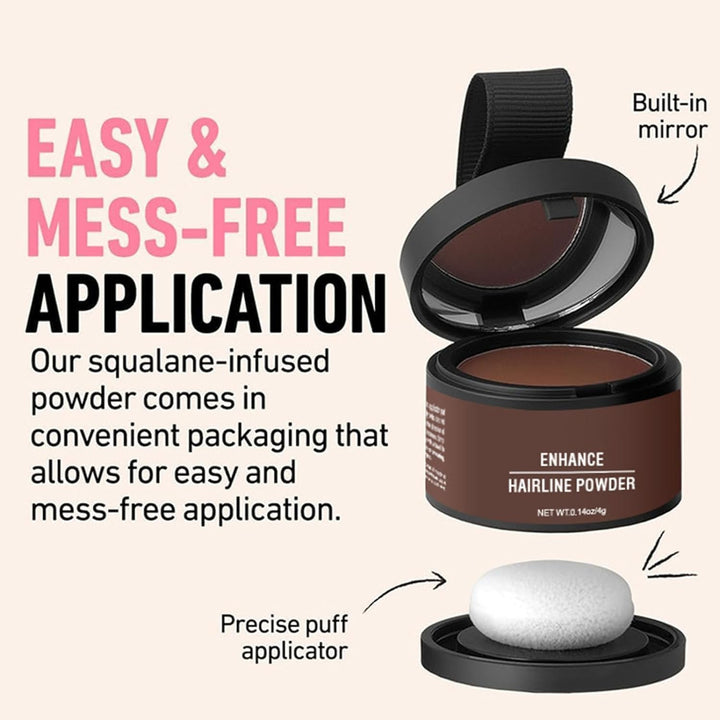 Veinsgrain Hairline Enhancement Powder (#06 Dark Brown) - Long-Lasting, Waterproof, Suitable for All Hair Colors