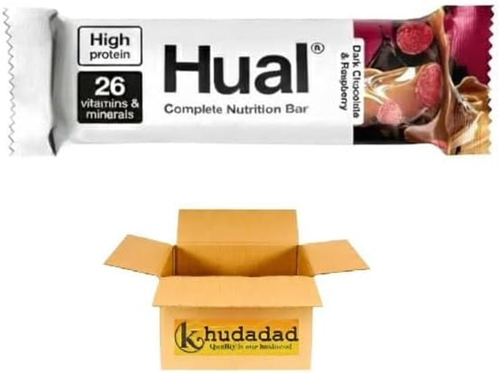 Huuel Complete Nutrition Bar Variety Pack 55G – 4 Random Flavours | High Protein & Low Sugar (4X, 4 Flavours (Chocolate Chip Cookie Dough,Chocolate Caramel, Dark Chocolate Raspberry, Fudge Brownie))