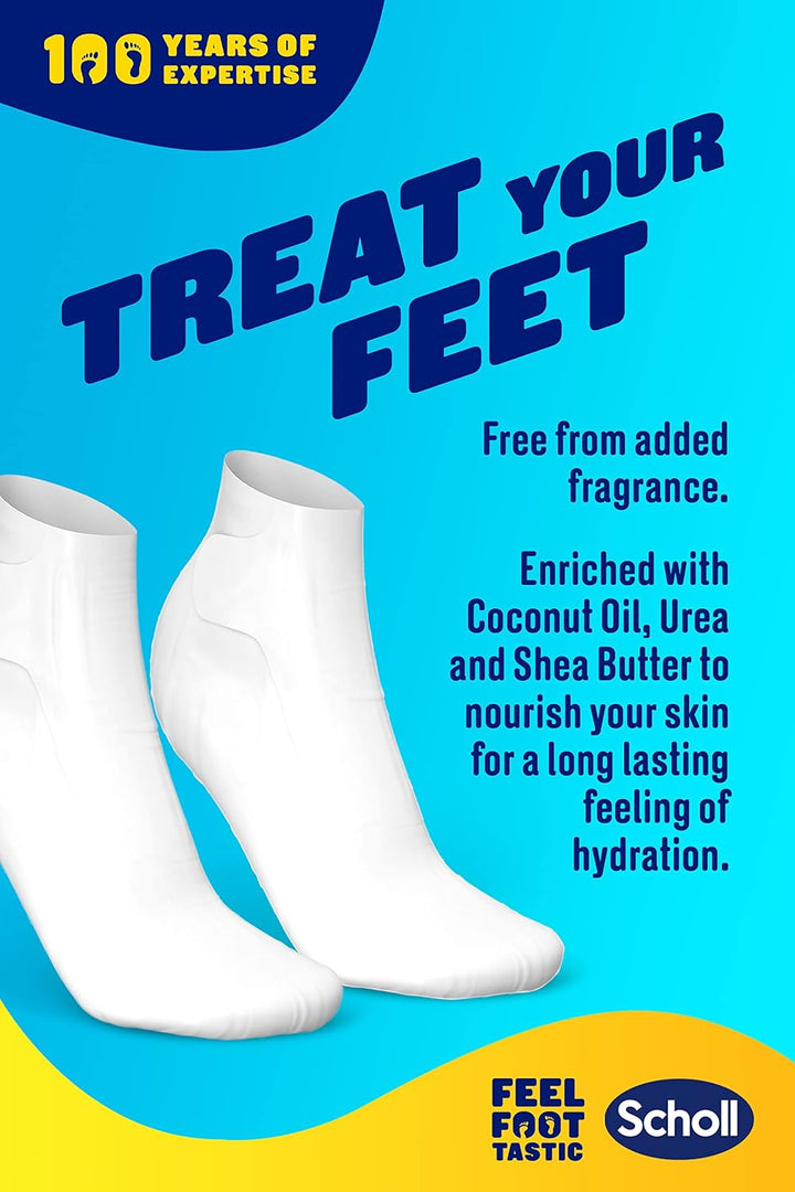 Expertcare Dry Skin Foot Mask - Nourishing Foot Mask with Coconut Oil, Urea, and Shea Butter - 24-Hour Moisture for Dry Foot Skin - 1 Pair of Foot Mask Socks, One Size