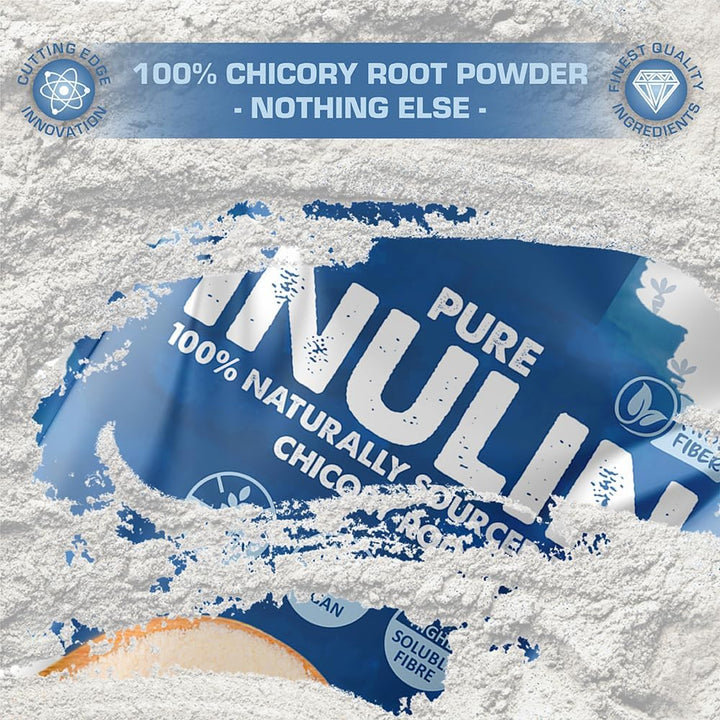Pure Inulin Powder Prebiotic Soluble Fibre Powder - Vegan, GMO Free, Gluten Free Made in EU from Natural Chicory Root Fructo Oligosaccharide FOC Powder by  (250G)