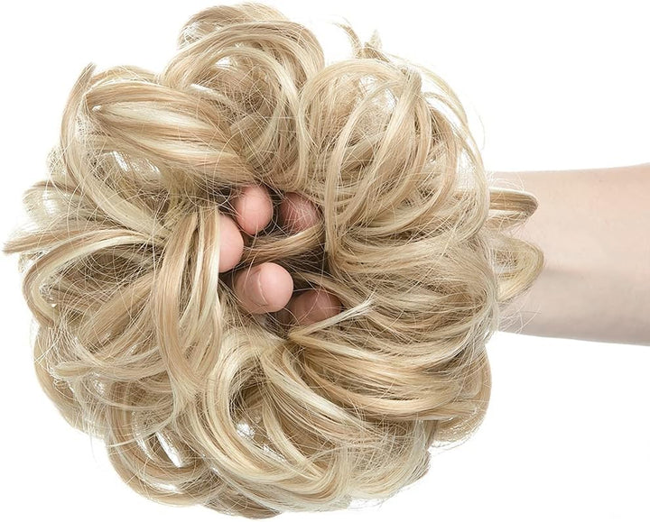 Messy Bun Hair Piece for Womens Synthetic Scrunchies Buns Extension Hairpieces Updo Pony Tail Dirty Blonde