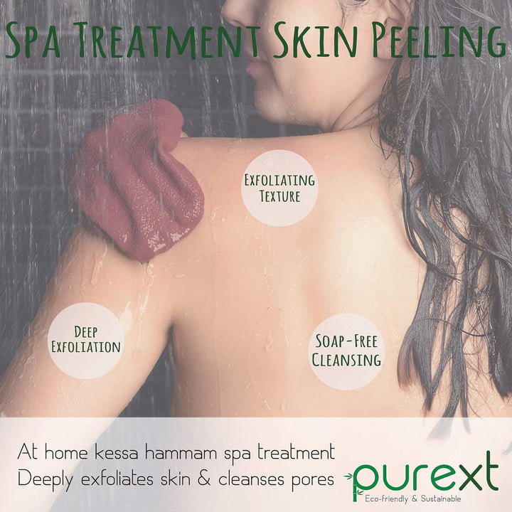 3 Exfoliating Gloves - Kessa Hammam Body Scrubber - Fake Tan Remover Exfoliator Mitts (Mixed)