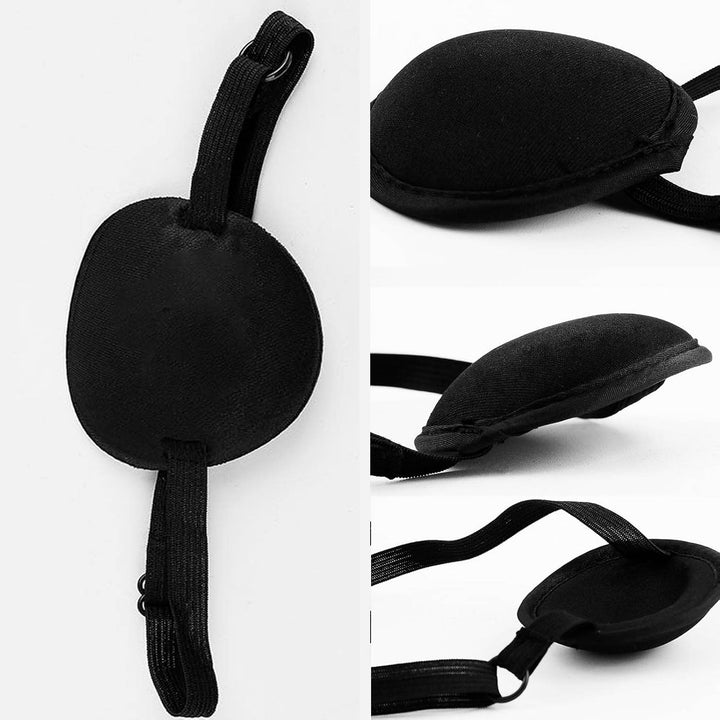 Eye Patch, 2PCS Adjustable Eye Patches, Medical Eye Patch, Amblyopia Lazy Eye Patches for Left or Right Eyes, Black