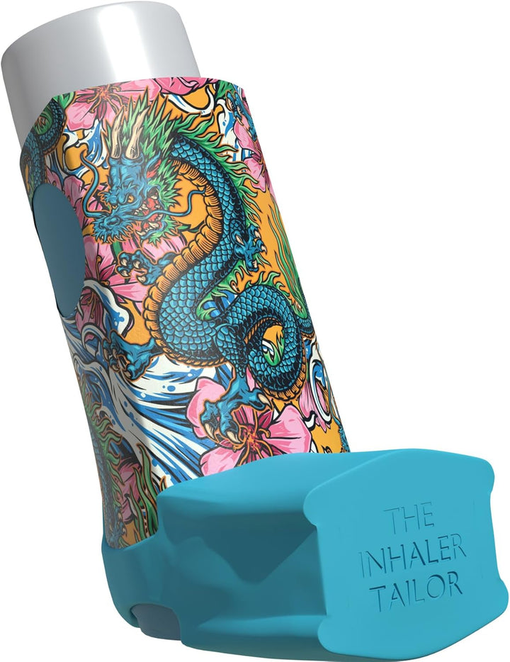 Urban Art Collection of Inhaler Cases – for Ventolin and Shorter Style Inhalers – Vegan Leather Case for Kids and Adults – Handmade in England (Stitched with Love, Shorter Style)