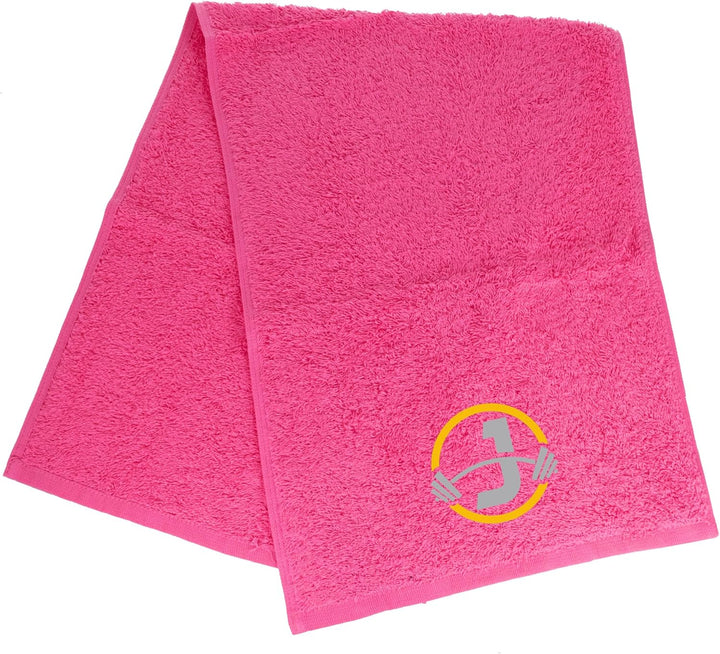 Gym Towel with Monogrammed Embroidery Initial Gift for Men & Women, Training Accessory Gift, Gym Towel Present for Weight Lifting Birthday, Retirement, Christmas - Black, J