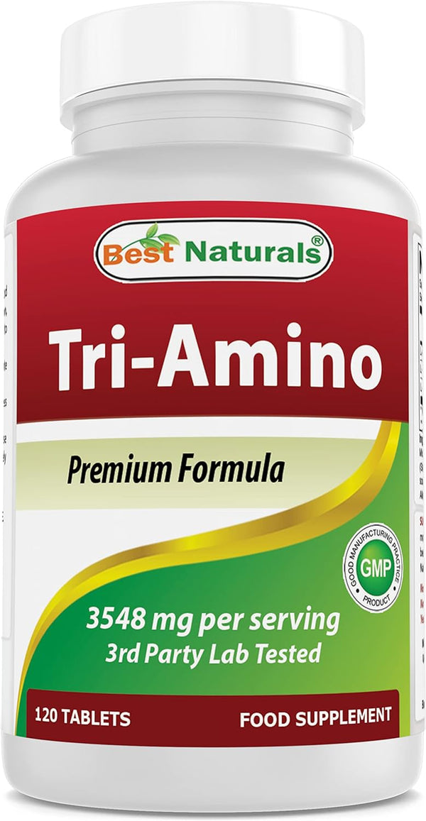 Tri-Amino with L-Arginine, L-Ornithine, L-Lysine 120 Tablets (120 Count (Pack of 1))