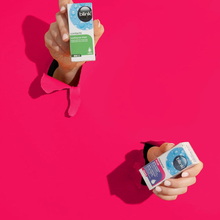 Intensive plus Liquid Gel Eye Drops - Relief from Dry Eyes - Instant & Long-Lasting Lubricating Eye Drops with Hyaluronic Acid, Suitable for Use with Contact Lenses, 10 Ml