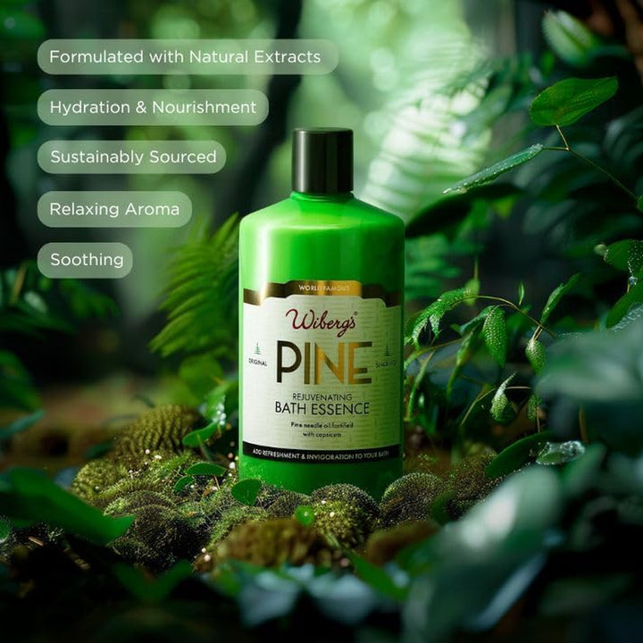 Pine Bath Essence - Invigorating and Relaxing Bath Additive with Essential Oils of Pine Needles and Capsicum for Muscle Soothing Relaxing Bath Time, 500Ml