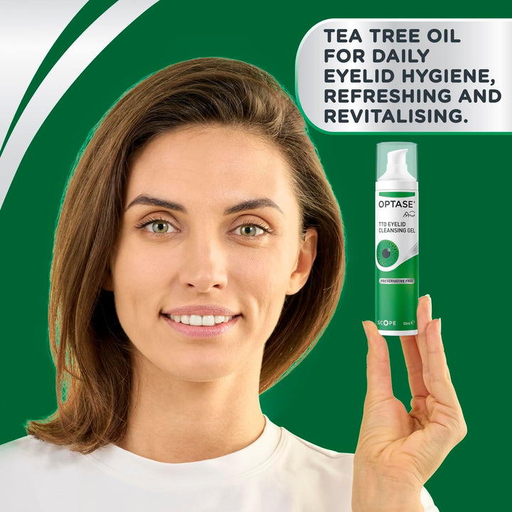 Tea Tree Oil Eyelid Cleansing Gel for Daily Hygiene - Suitable for Dry Eyes, Blepharitis & Styes - Preservative Free - 50Ml