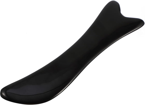 Gua Sha Board Facial Massager for Women Natural Buffalo Horn Scraping Tool with Rounded Edges Enhances Promotes Collagen Deep Skincare Absorption for Facial and Eye Therapy