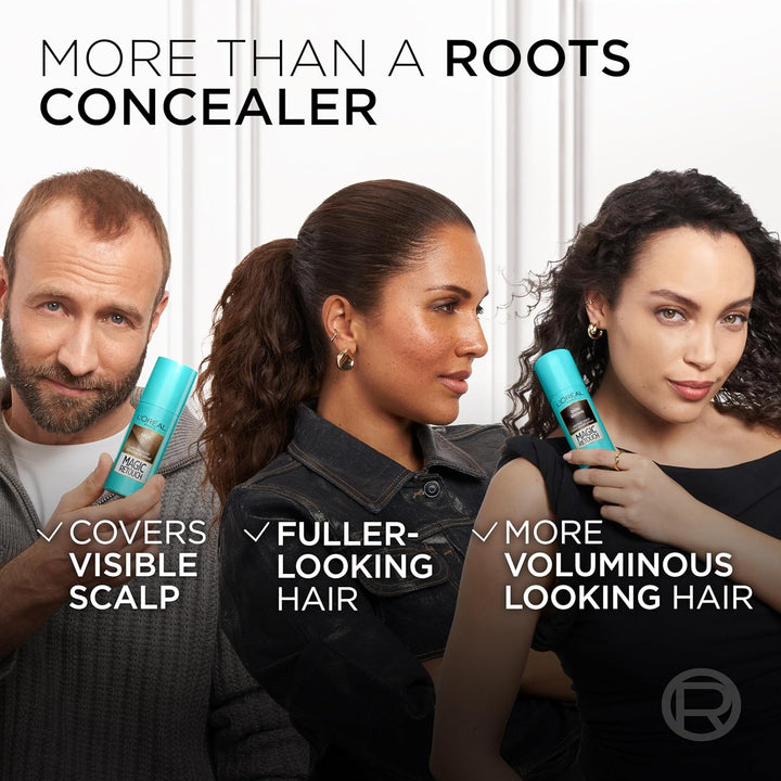 Paris Magic Retouch Instant Root Spray, Dark Brown. Offers Flawless Coverage for Grey Regrowth in 3 Seconds. This 75Ml Spray Provides a Quick, Easy Way to Conceal Roots Perfectly.