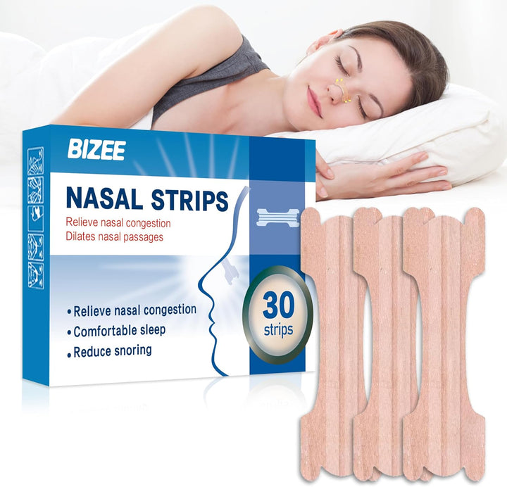 Nasal Strips 50 Pcs Nose Strips for Snoring Relief, Anti-Snoring Devices for Men and Women, Drug-Free Nose Strips to Relieve Congestion from Colds or Allergies,Snore Strips for Sports and Sleep