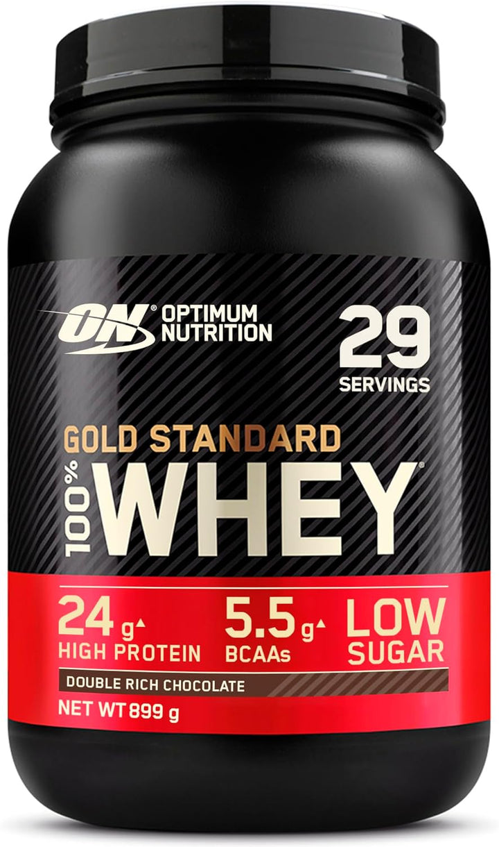 Gold Standard Whey Protein Powder Muscle Building Supplements with Glutamine and Amino Acids, French Vanilla Creme, 30 Servings, 900 G, Packaging May Vary, 891 - 908 G
