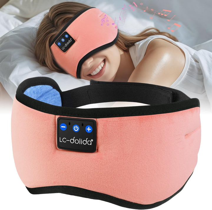 Bluetooth Sleep Mask Headphones 200% Blackout 3D Deep Eye Mask with Headphones Bluetoothv5.4 Can Play 15Hrs Breathable Eye Mask with Bluetooth Earphones for Travel,Nap Sleeping,Shift Work