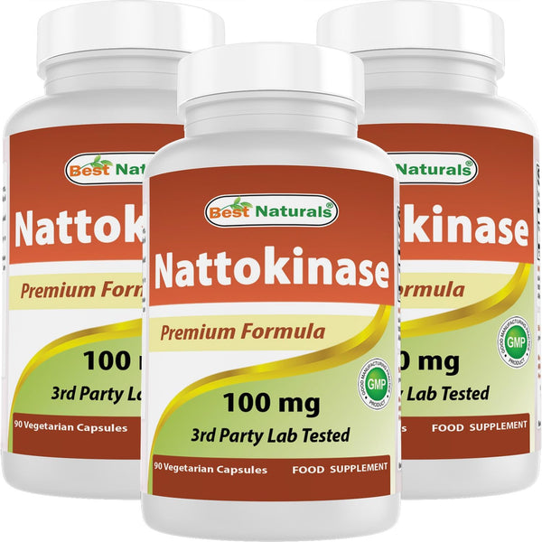 Nattokinase, 2000 Fu, 100 Mg, 90 Veg Capsules (90 Count (Pack of 3))