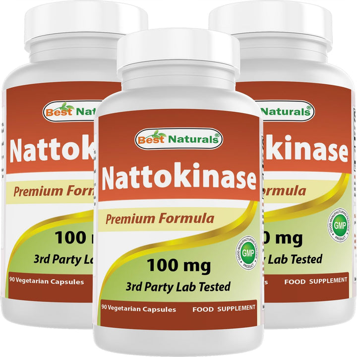 Nattokinase, 2000 Fu, 100 Mg, 90 Veg Capsules (90 Count (Pack of 3))