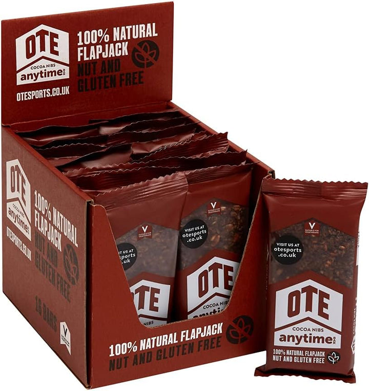 Anytime Bars - Energy Bars for Cycling - Cycling Nutrition Bars - Nut Free Snacks for Running - Endurance Flapjack Bars - Box of 16 X 62G
