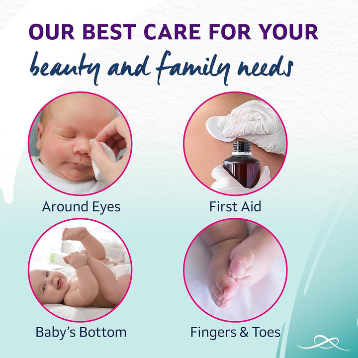 Baby Cotton Wool Oval Pads, Certified Organic, 100% Pure Cotton Wool, Soft and Absorbent, Gentle on Baby'S Delicate Skin, Dermatologically Tested, Ideal for Newborns, Pack of 50 Oval Pads