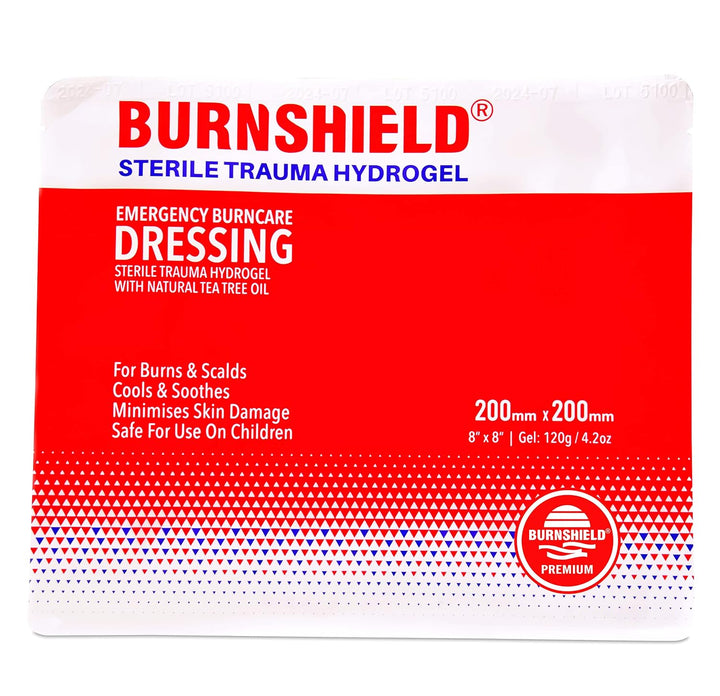 SJA75318 Premium Sterile Emergency Burn Dressing ,White,4"X4" (10Cm X 10Cm)"Cools the Burn"