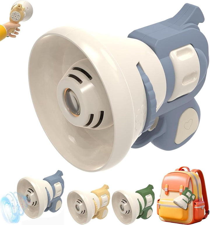 Costume Projector & Voice Changer Speaker,Transformation Projector Speaker,Voice Props Can Record Audio,Handheld Projectors Bag Charm with Funny Sound Effects for Kids & Adults (Yellow)