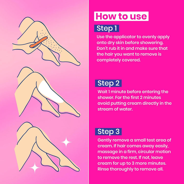 Tame It! Natural Intimate Hair Removal Cream - Painless Vegan Hair Remover for Sensitive Skin - Depilatory for Genitals, Bikini, Legs & Bum - Women In-Shower Cream with Aloe Vera - 100Ml