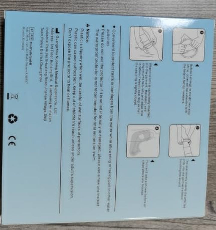 Waterproof Cast Cover Leg Kids, Reusable Cast, Dressing and Bandage Cover, Watertight Protection for Short Leg, Knee, Foot, Ankle, Toes,48Cm