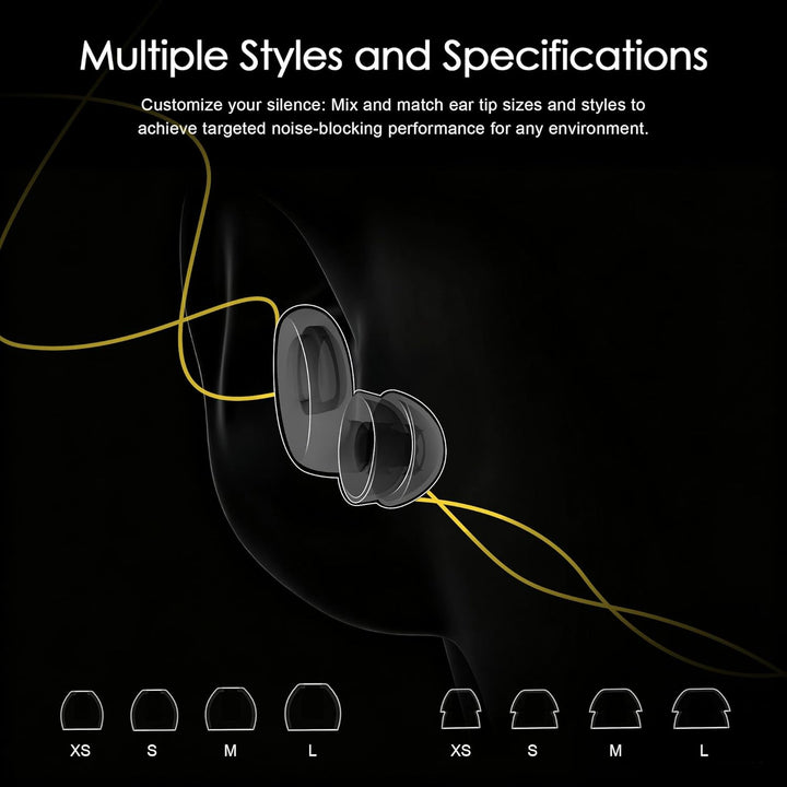 Ear Plugs for Sleep 2.0 - Metal  Mute Upgrade | 45Db Lab-Proven Noise Cancelling, Military Silicone for Side Sleepers, Reusable + 8-Tip Fit System