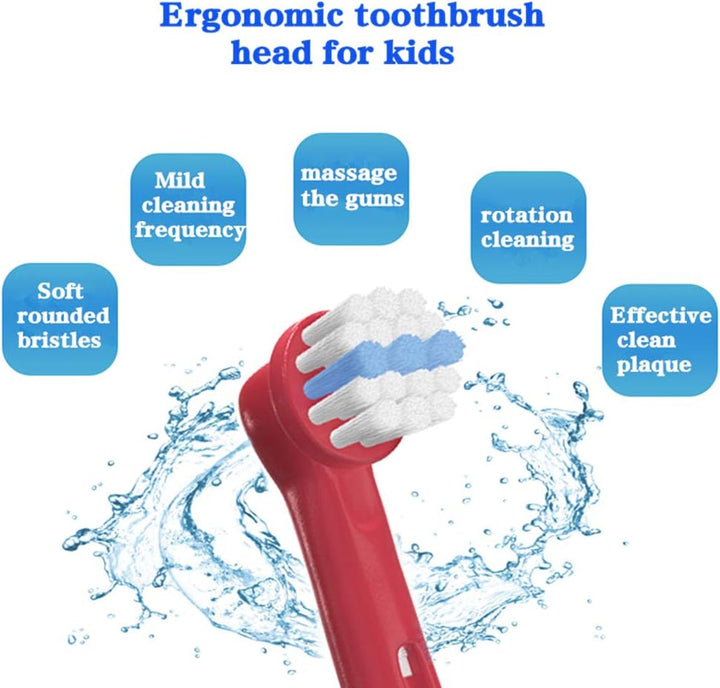 16Pcs Toothbrush Head for Kids, Toothbrush Head Compatible for Oral B, Children Electric Toothbrush Heads Replacement Heads for Braun, Dual Clean, Precision Clean, White Clean