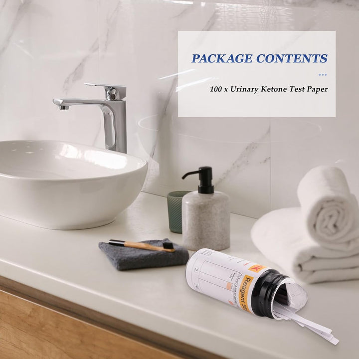 100Pcs/Bottle Ketone Strips Home Ketosis Urine Weight Lose Analysis Strips