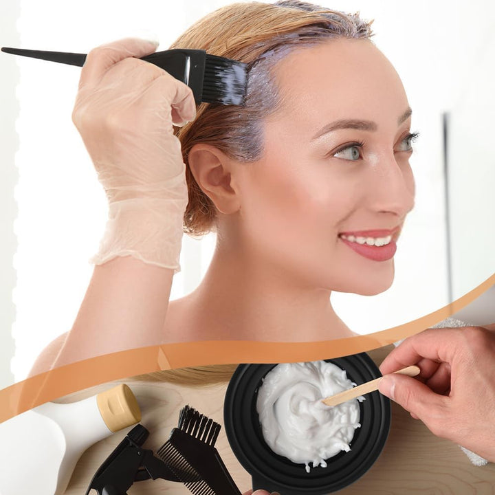 4 Pcs Hair Coloring Brushes, Hair Dye Kit, Double Sided Hair Dying Brushes Tint Comb Set, DIY Salon Hair Dye Brush and Bowl Set with Hair Dying Mixing Bowl
